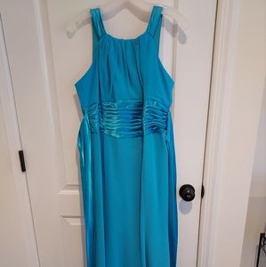 David's Bridal Special Occasion Dress in Malibu Blue Size 12